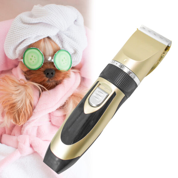 Kit Pet Maquina Recarregável Tosa De Cães E Gatos - Imagem 3
