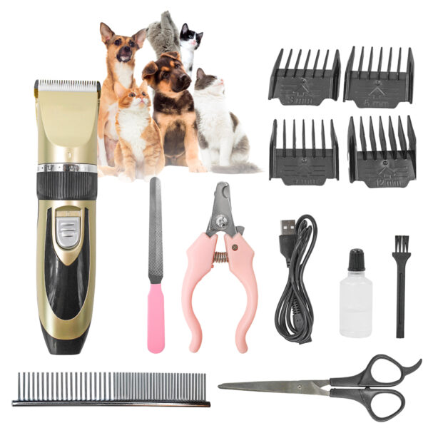 Kit Pet Maquina Recarregável Tosa De Cães E Gatos - Imagem 4