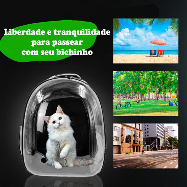 Mochila Pet Visão Panorâmica Passeios Astronauta - Imagem 13