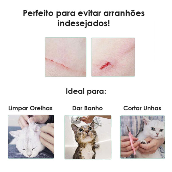 Sapatos Para Pet Bota Silicone Gato Anti Arranhão Ajustável - Imagem 5