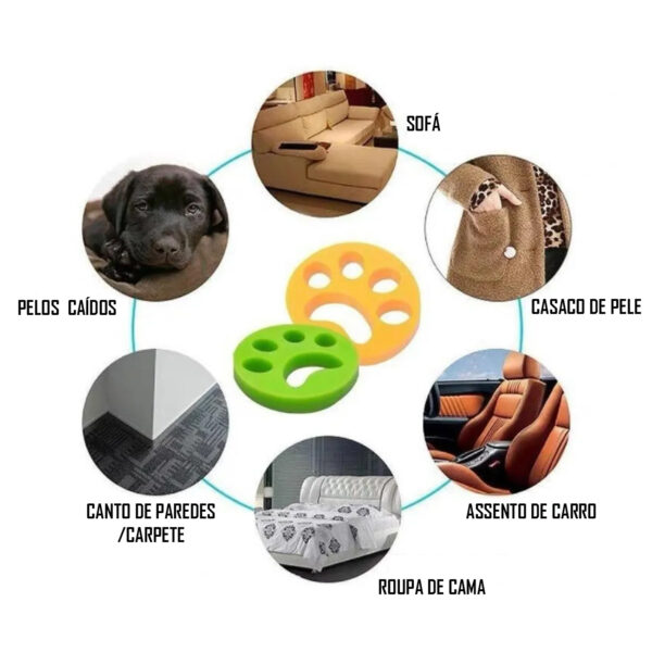 Removedor Pelos Máquina de Lavar Gato Cachorro Reutilizável - Imagem 9