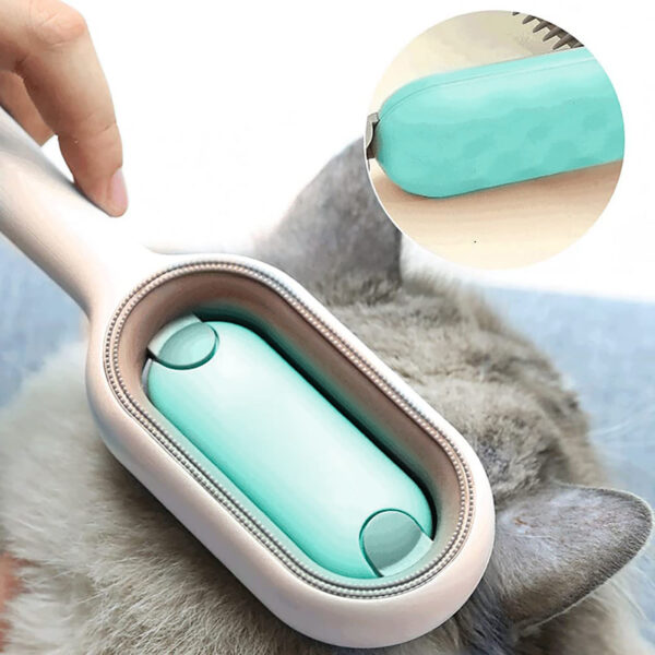 Escova Tira Pelos Pet Sofa Tapete Cama Roupa Carro Cor:Azul - Imagem 4