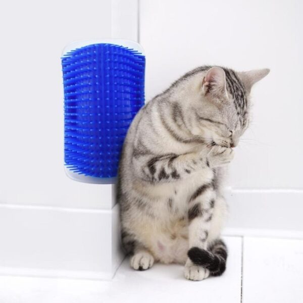 Escova de Parede Para Massagem e Tira Pelos Gatos - Petshop - Imagem 2