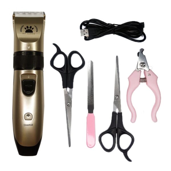 Kit Banho Maquina De Tosar Cachorro Gato Cuidado Higiene - Imagem 2