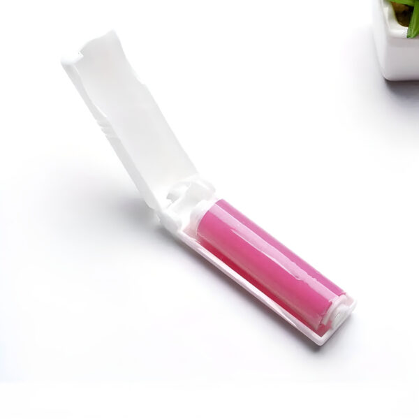 Rolo Adesivo Tira Pelos Lavável Fiapos Poeira Retrátil Cor:Rosa