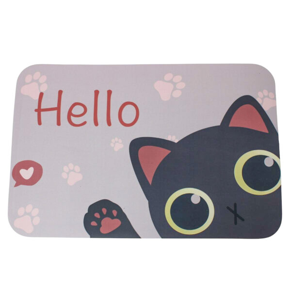 Tapete Secagem Rapida Retangular Estampado :Gato - Imagem 4