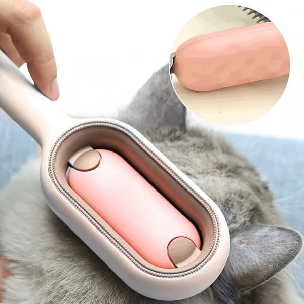 Escova Tira Pelos Pet  Sofa Tapete Cama Roupa Carro Cor:Rosa - Imagem 4