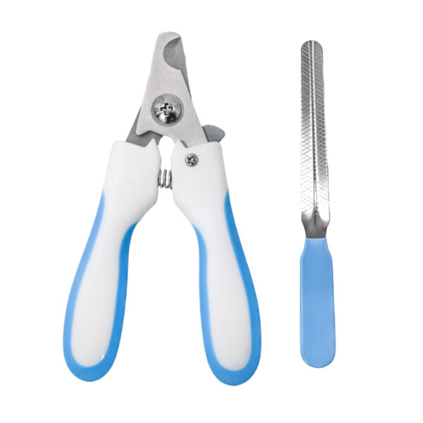 Alicate Pet Tesoura Corte De Unhas Com Lixa Cor:Azul - Imagem 5
