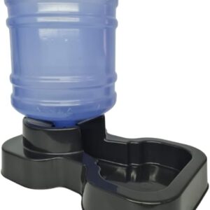 Bebedouro Pet Automático Grande Porte Com Bombona Galão de 10 Litros Cães e Gatos (Preto)