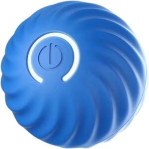 Bolinha Pet Interativa Com Movimento Automático – Brinquedo Interativo Recarregável USB, Estimula Exercícios e Reduz Estresse Premium (AZUL)