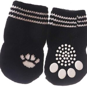 Chalesco Meia para Cães e Gatos Preto Médio