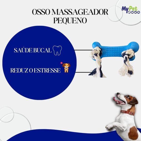 Osso Higiênico Com Corda,Pequeno,Brinquedo para Cachorro,Brinquedo para Cães - Imagem 2