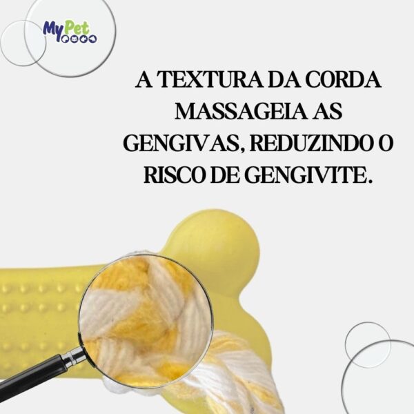 Osso Higiênico Com Corda,Pequeno,Brinquedo para Cachorro,Brinquedo para Cães - Imagem 4