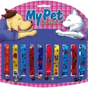 MY PET BRASIL Coleira Para Gato Display De Coleiras Para Gatos Coleira Com Guizo Coleiras Multicolor Com 10 Unidades Tamanho Único