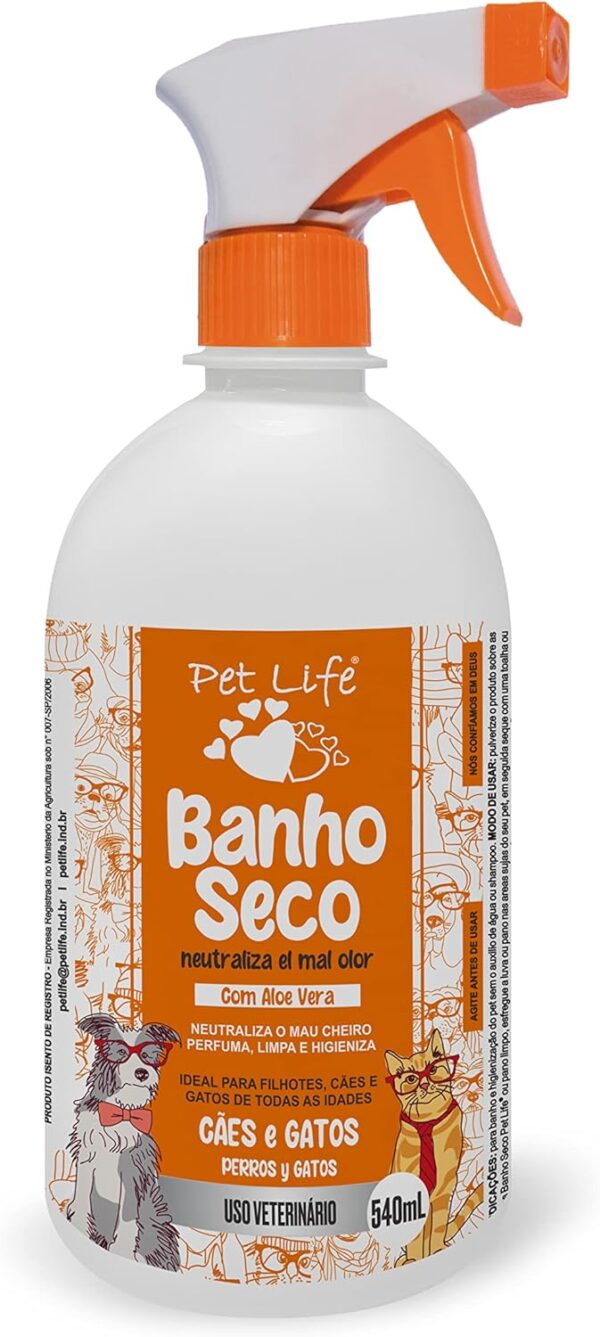 Banho Seco Pet Life Cães e Gatos 540 mL