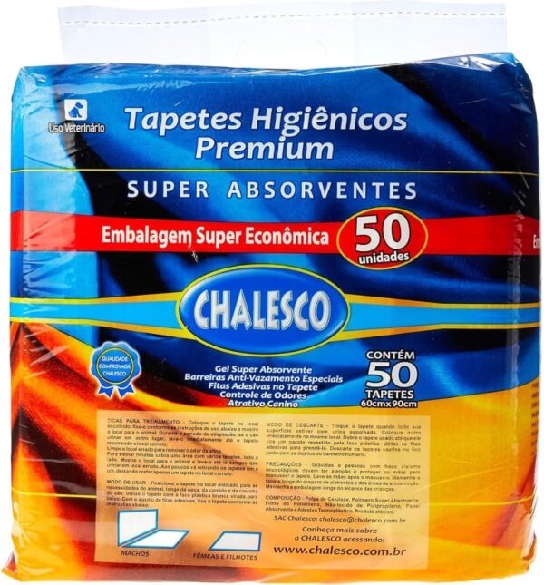 Chalesco Tapete Higiênico Premium 50 Unidades 90 x 60 cm - Imagem 3