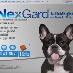 NexGard Antipulgas e Carrapatos para Cães de 4,1 a 10kg, 1 tablete
