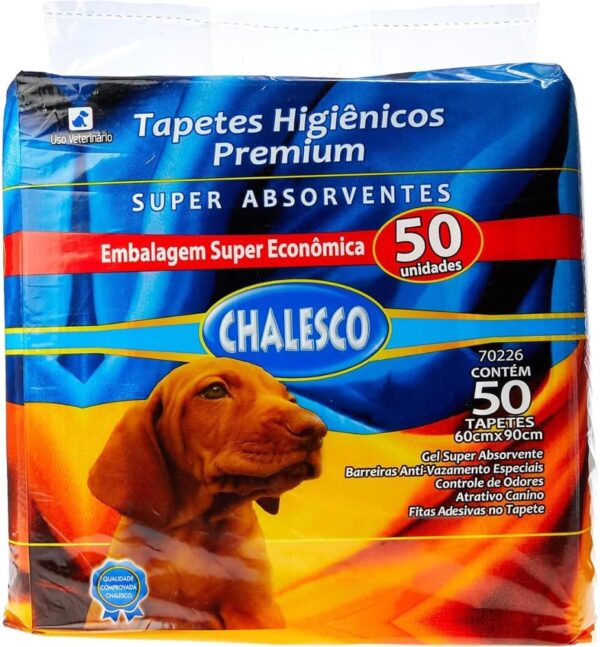 Chalesco Tapete Higiênico Premium 50 Unidades 90 x 60 cm