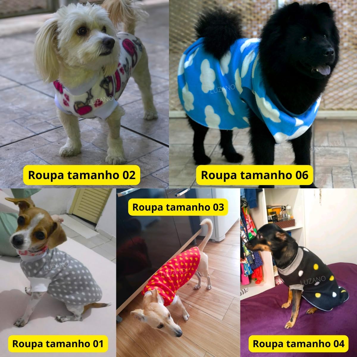 Roupa para Cachorro Roupas de Cachorros Roupinha Pet Cães Gato Soft Frio Inverno (Femea, Tamanho 2) - Imagem 4