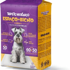 Tapete Higiênico Descartável Espaço de Bicho 60x50cm 50 unidades - Absorção Instantânea