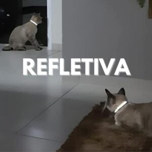 Coleira para Gato Refletiva com Fecho de Segurança Regulável (PINK)