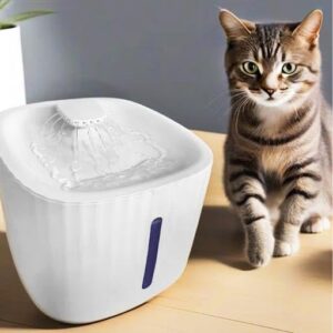 GONDMAX Bebedouro Automático para Gatos e Cães, 3 Litros, Branco