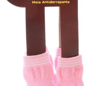 Chalesco Meia para Cães e Gatos Rosa Médio