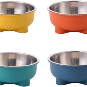 Comedouro Bebedouro Inox 600ml Para Cachorro Gato Tigela Alimentadora Em Inox Para Animais (Azul)