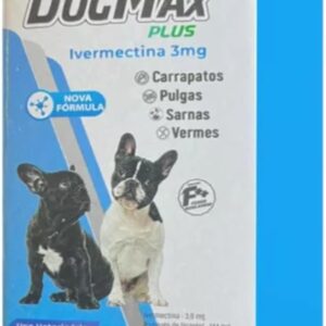 DogMax Plus - Ação 4 em 1 - Remédio para pulgas, carrapatos, vermes e sarna 4 Comprimidos 15kg