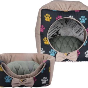 Cama Iglu E Toca Para Cachorro Patas Color Super Luxo G