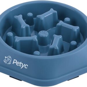 Comedouro Lento Labirinto PETYC Produto Petshop Enriquecimento Ambiental (Azul)