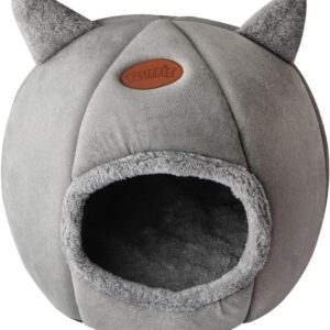 Caminha Iglu Gato Cachorro Cama Pet Toca Dobrável Lavável Algodão Tam G