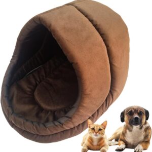 Toca Caminha Oca Iglu Cachorro Gato Cama Pet Cabana Tam M e G (Marrom, Médio)