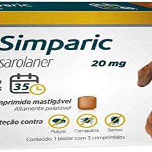 Zoetis Simparic 20Mg 5 1 Até 10Kg 03 Compr Para Cães