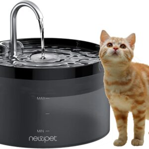 Bebedouro Fonte de água para Gatos Bebedouro Automático para Animais de Estimação Gatos Cães Dispensador de água Silencioso(Preto)