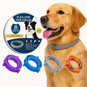 Coleira Anti Pulga Leishmaniose Carrapato Mosquito Cão Gato 62cm (Lilás, 62cm)