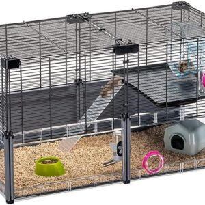 Ferplast Gaiola para Hamster Múltipla, em metal e plástico reciclado, com acessórios, modular