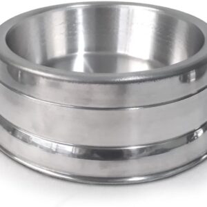 Comedouro de Alumínio Pesado Pote Bowl para Ração ou Água para Alimentar Animais de Estimação, Cães, Cachorros e Gatos - São Bendedito Pet (1000 ml)