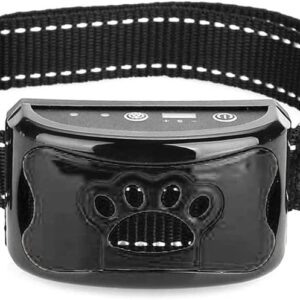 Coleira Adestramento Recarregável Anti Latido Diversas Cores (Preta)