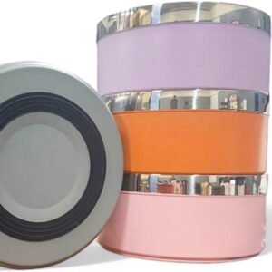 Comedouro Bebedouro Bowl Inox Antiderrapante para Cães e Pets, 1 Litro, À Prova de Vazamentos, Lavável na Máquina (Roxo)