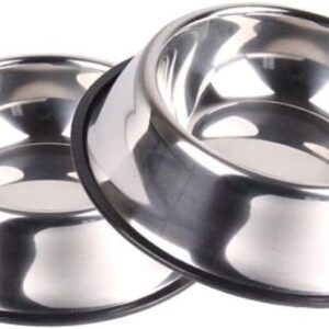 Kit 2 Comedouro Bebedouro de Inox Antiderrapante para Pets Gatos Coelhos tam P Comedouro para cães