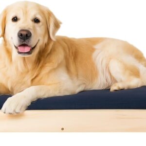 Cama para Pet Caminha Cachorro e Gato Tamanho GRANDE em Madeira, Luma Pet, Design Casinha, com Colchão Macio e Durável, Em Madeira Resistente