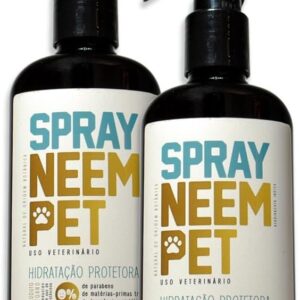 Kit 2 Spray Neem Pet 180ml Repelente Natural Spray Anti Pulgas, Carrapatos e Mosquitos