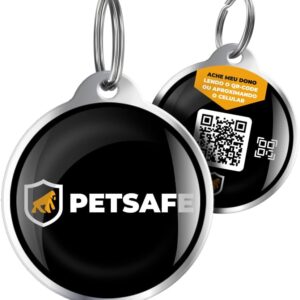 Gshield Pingente Tag de Identificação para Coleira de Cães e Gatos com QRCode, Grave Informações de Contato do Tutor do Pet, a Prova D'água, PetSafe (3cm, Unidade, 1)