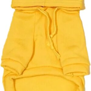 DOTEYAYP Moletom com capuz para cães pequenos Chihuahua Yorkie com capuz (médio, sapo amarelo)