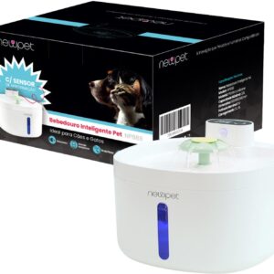 2.6L Fonte de água para gatos, Sensor sem fio USB Fonte de água Automática para Gatos e Vários Animais de Estimação, Operada sem Fio
