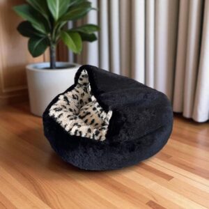 CAMINHA PET NUVEM COBERTA FECHADA CAMA CASINHA PLUSH TOCA CACHORROS E GATOS DONUT IGLU CASINHA CONFORTÁVEL FELPUDA COM COBERTURA CONFORTO E QUALIDADE 50CM TAM M (ONÇA)