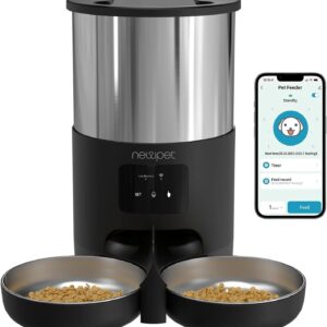 Comedouro para Cães, Comedouro para gatos, Alimentador Automático Pet, 2 Comida Elevada para Gatos, 5L