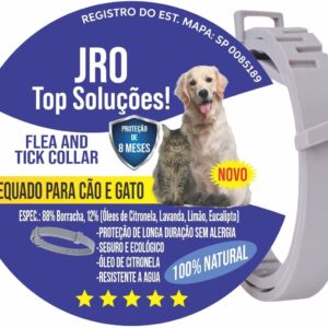 Coleira 38 cm de comprimento contra pulgas carrapatos mosquitos leishmaniose palha calazar para cães e gatos com até 8 meses de proteção