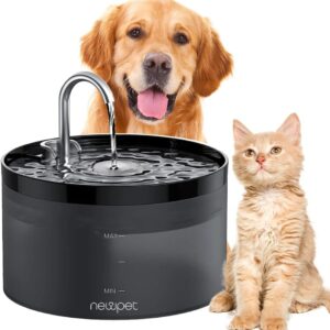 2L Bebedouros para gatos,Preto Fonte de água para gatos,Bebedouro para animais de estimação para Gatos/Cães no Interior